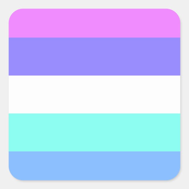 Adesivo Quadrado Spectrasexual Pride Flag  (Frente)