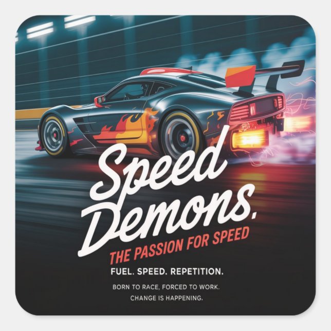 Adesivo Quadrado Speed Power (Frente)