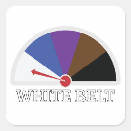 Adesivo Quadrado Speedometer de Belt Branco Jiu Jitsu