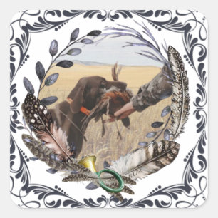 Adesivo Quadrado SPG, parceiro de caçador no campo