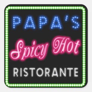 Adesivo Quadrado Spicy Hot Ristorante do Papa235