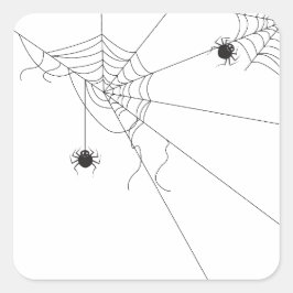 Adesivo Quadrado spider web net