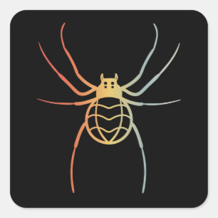 Adesivo Quadrado Spider Whperer Funny Tarantula Vintage Halloween