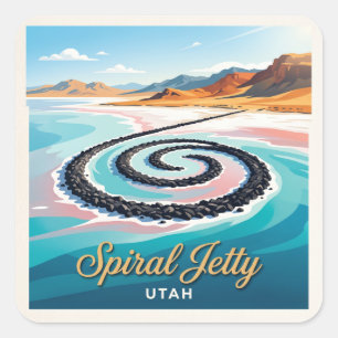 Adesivo Quadrado Spiral Jetty Rozel Utah
