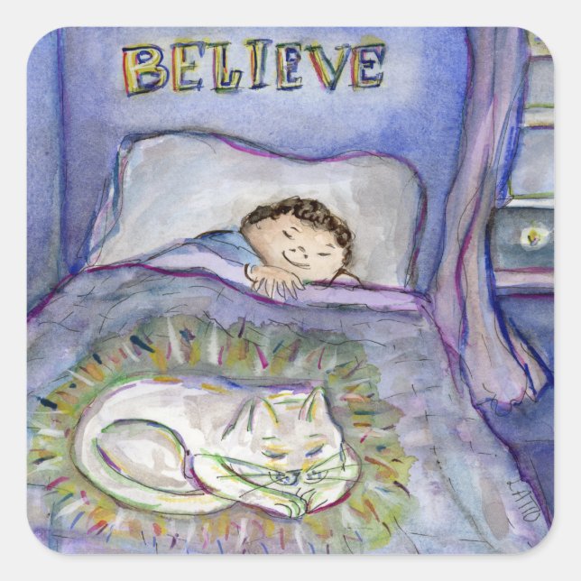 Adesivo Quadrado Spirit Kitty Art Decal (Frente)