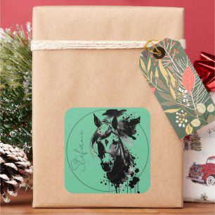 Adesivo Quadrado Spirit Pony 3 Aqua