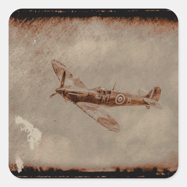 Adesivo Quadrado Spitfire Nostalgia (Frente)