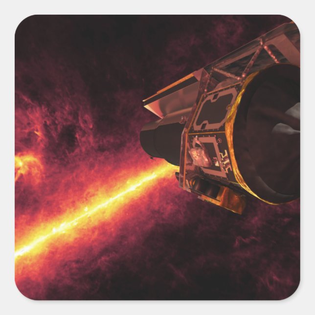 Adesivo Quadrado Spitzer visto contra o céu infravermelho (Frente)