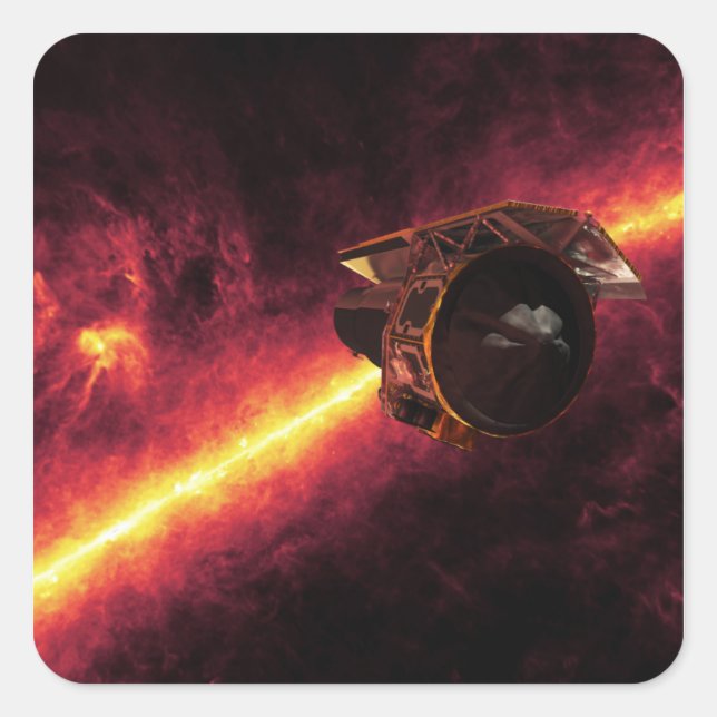 Adesivo Quadrado Spitzer visto contra o céu infravermelho 2 (Frente)