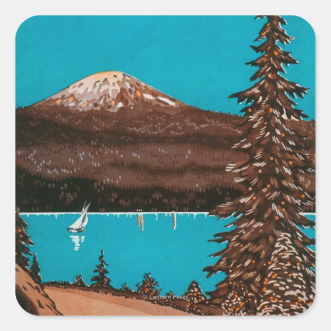 Adesivo Quadrado Spokane Advertising Poster #2Spokane, WA (Frente)