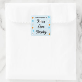 Adesivo Quadrado Spooky 4º aniversário