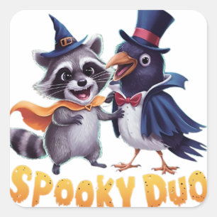 Adesivo Quadrado Spooky Duo