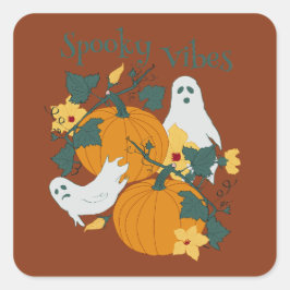 Adesivo Quadrado Spooky Vibes