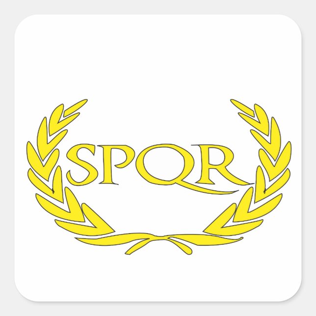 Adesivo Quadrado SPQR Roma (Frente)