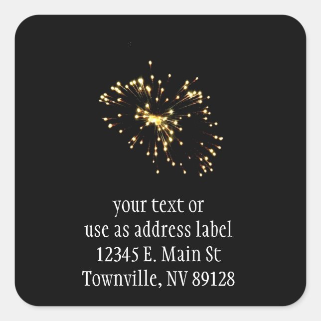 Adesivo Quadrado Spray de Fireworks (Frente)