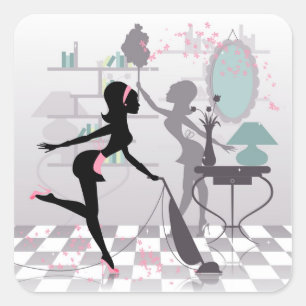 Adesivo Quadrado Spring Cleaning