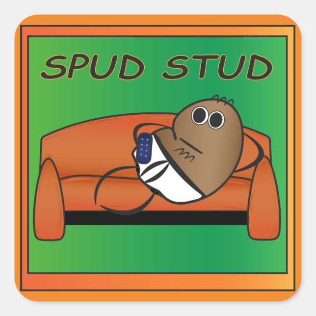 Adesivo Quadrado Spud Stud Sticker (Frente)