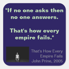 Adesivo Quadrado Square Stickers, sheet of six 3 inch stickeSticker