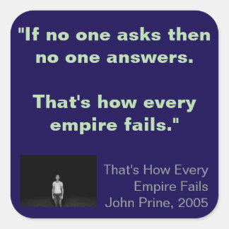 Adesivo Quadrado Square Stickers, sheet of six 3 inch stickeSticker