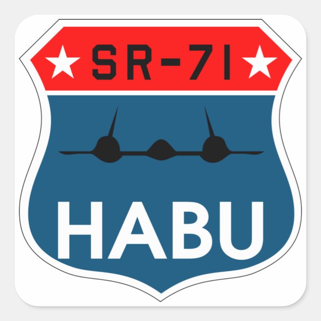 Adesivo Quadrado SR-71 Blackbird "Habu" Insignia Sticker (Frente)