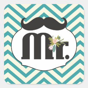 Adesivo Quadrado Sr. Amarelo do quadro e ziguezague Chevron do