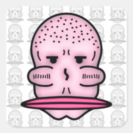 Adesivo Quadrado Sr. Big Cheekbones e até Boca Maior v2 Quadrada S