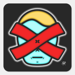 Adesivo Quadrado Sr. X - Pessoa misteriosa anônima v2 Stick Quadrad