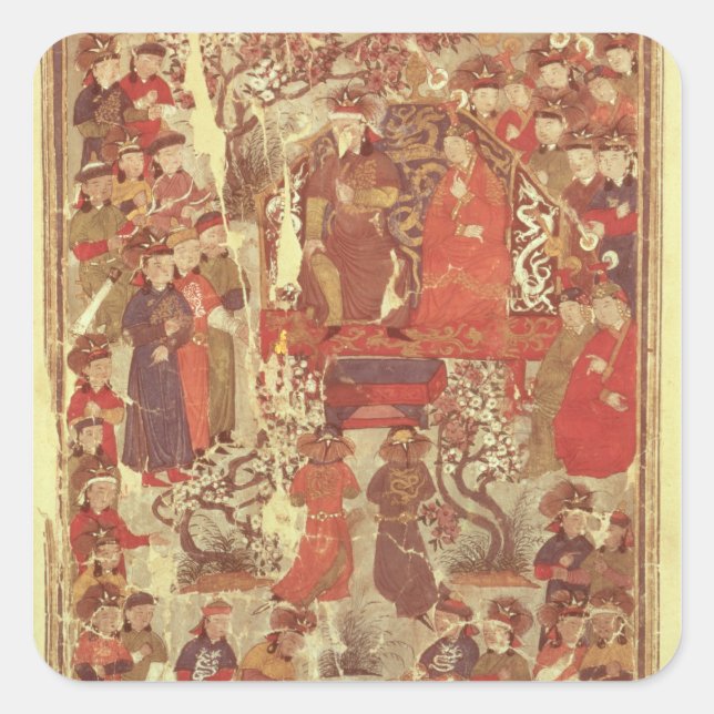Adesivo Quadrado Sra. Supp. Pers.Genghis Khan e sua esposa (Frente)