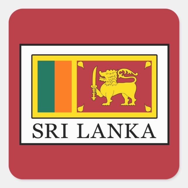 Adesivo Quadrado Sri Lanka (Frente)