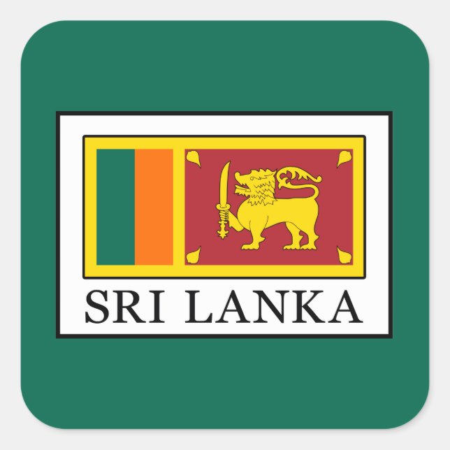 Adesivo Quadrado Sri Lanka (Frente)