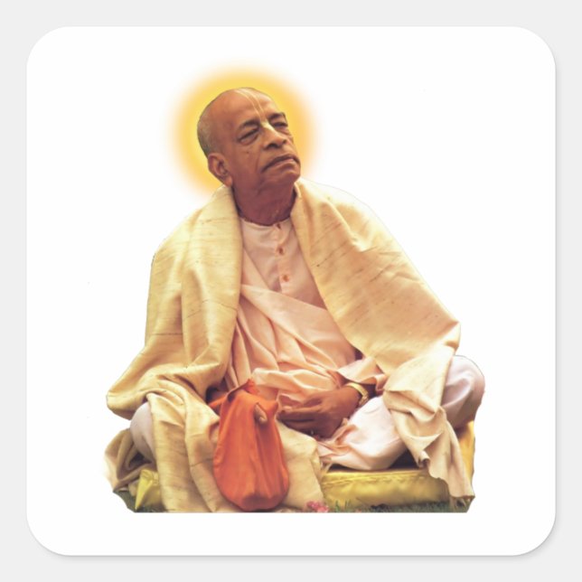 Adesivo Quadrado Srila Prabhupada ji (Frente)