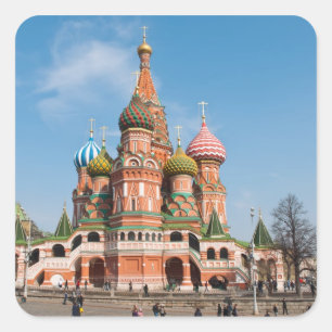 Adesivo Quadrado St. Catedral da manjericão em Moscovo