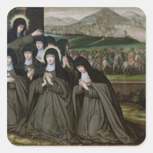 Adesivo Quadrado St. Claire com suas irmã, Agnes e freiras