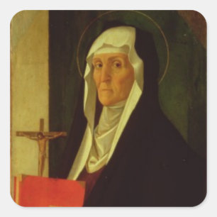 Adesivo Quadrado St. Clare, c.1485-90 (tempera no painel)