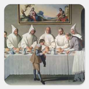 Adesivo Quadrado St. Hugh de Cluny (1024-1109) no Refectory de