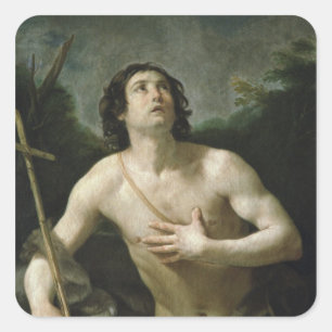 Adesivo Quadrado St John o baptista, c.1635-40