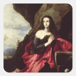 Adesivo Quadrado St Mary Magdalene ou St. Thais no deserto
