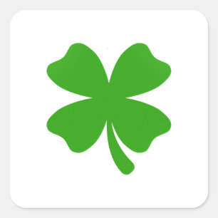 Adesivo Quadrado st patricks clover emoji