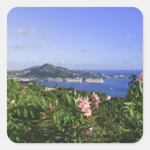 Adesivo Quadrado St. Thomas, Ilhas Virgens Americanas. Charlotte