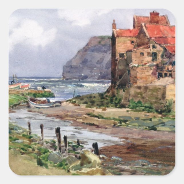 Adesivo Quadrado Staithes, c.1897-1918 (Frente)