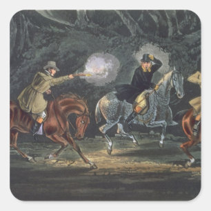 Adesivo Quadrado Stand and Deliver, aquicultura por E. Duncan