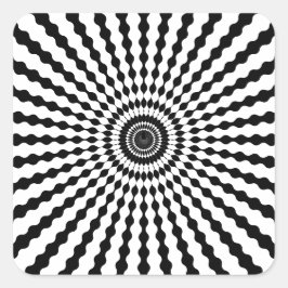 Adesivo Quadrado Starburst, Preto E Branco