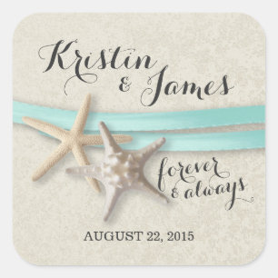 Adesivo Quadrado Starfish e Aqua Ribbon