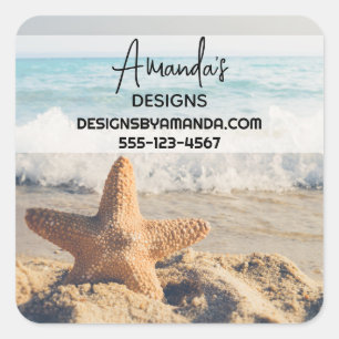 Adesivo Quadrado Starfish em uma loja de fotos em Sandy Beach