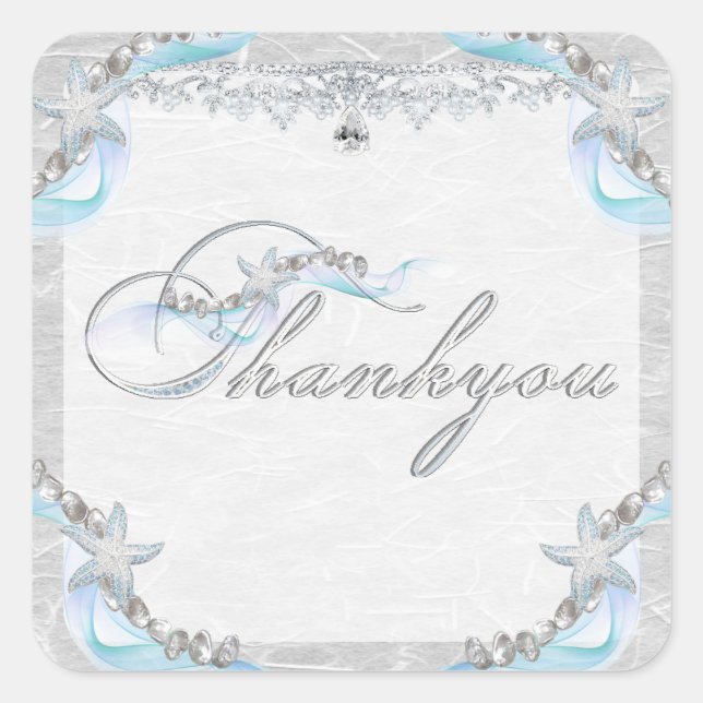 Adesivo Quadrado Starfish Gem Stickers (Frente)