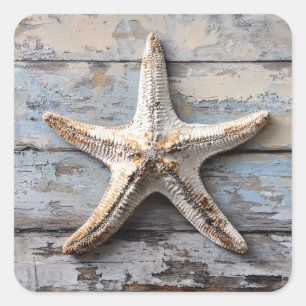 Adesivo Quadrado Starfish Russo na Madeira Atacada