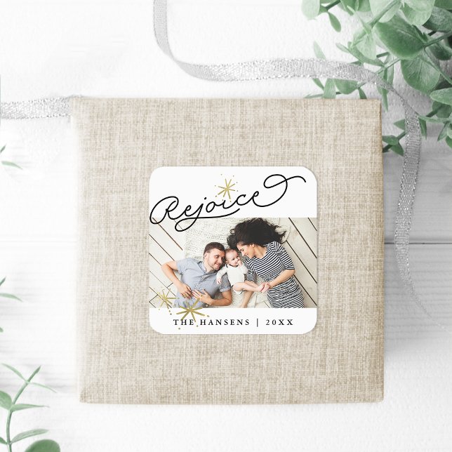 Adesivo Quadrado Starred Rejoice | Foto de Férias (Criador carregado)