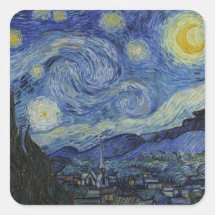 Adesivo Quadrado "Starry Night" por Van Gogh