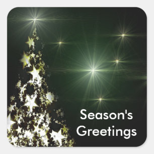 Adesivo Quadrado Stars on Christmas Tree Night Sky Stickers