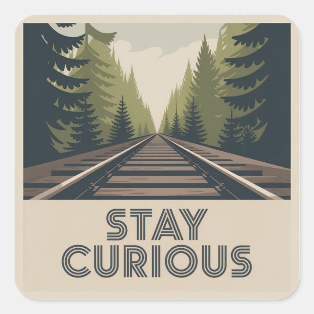 Adesivo Quadrado Stay Curious (Frente)